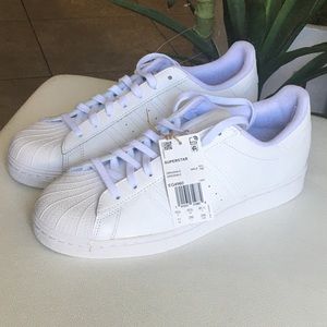 ADIDAS Superstar Low Top White Sneakers Size 11